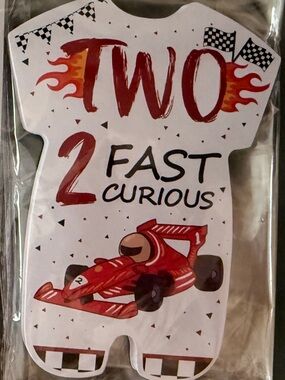 'Two' Fast ‘Two’ Curious 2nd Birthday Invitations